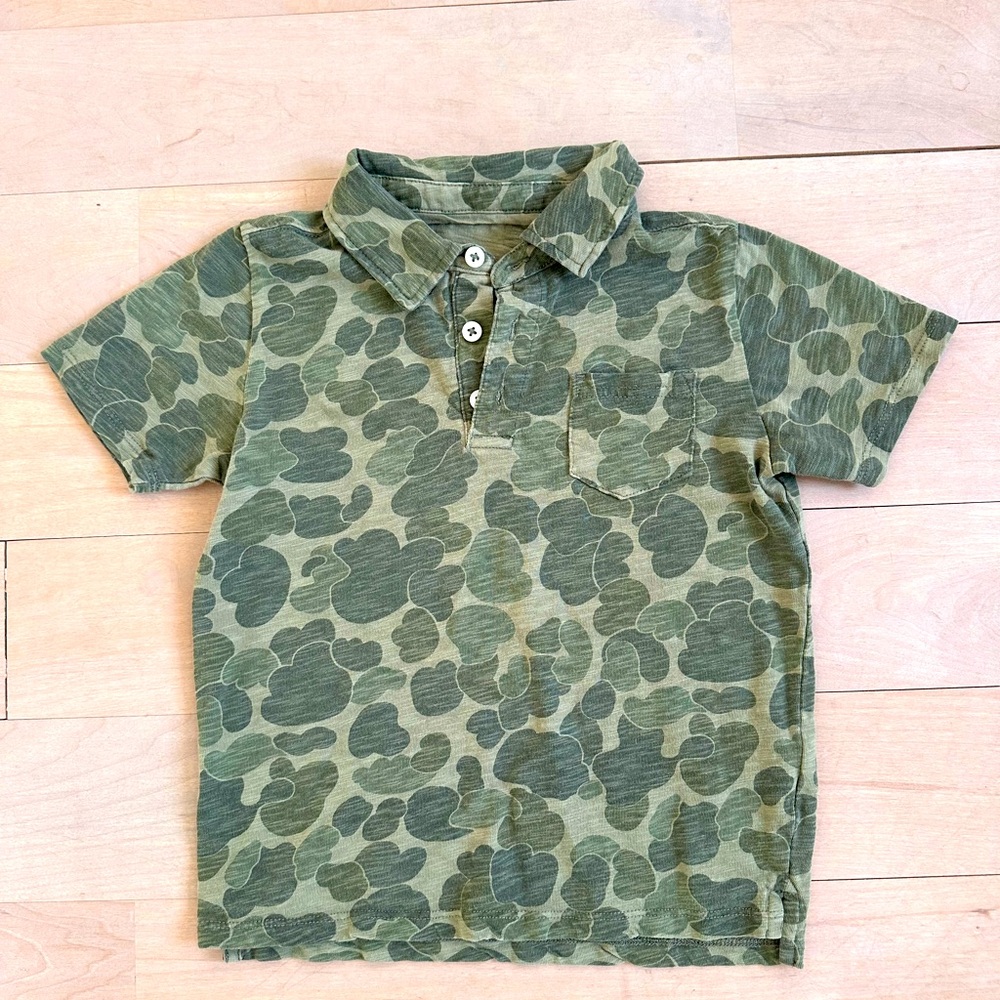 Mini Boden Boy Camo Polo Short Sleeve